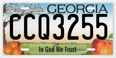 GA license plate CCQ3255