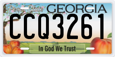 GA license plate CCQ3261