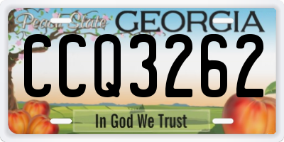 GA license plate CCQ3262