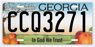 GA license plate CCQ3271