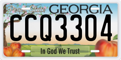 GA license plate CCQ3304