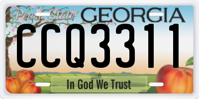 GA license plate CCQ3311