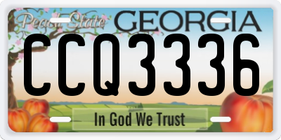 GA license plate CCQ3336