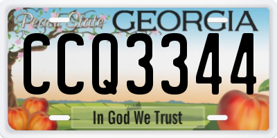 GA license plate CCQ3344
