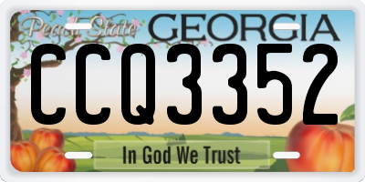GA license plate CCQ3352