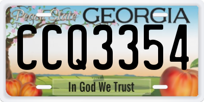 GA license plate CCQ3354