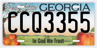 GA license plate CCQ3355