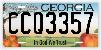 GA license plate CCQ3357