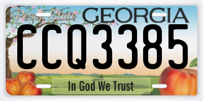 GA license plate CCQ3385