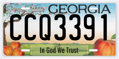 GA license plate CCQ3391