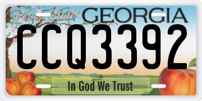 GA license plate CCQ3392
