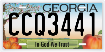 GA license plate CCQ3441