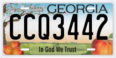 GA license plate CCQ3442