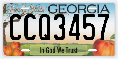 GA license plate CCQ3457