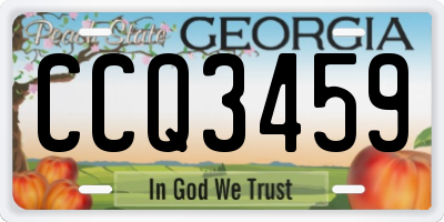 GA license plate CCQ3459
