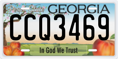 GA license plate CCQ3469