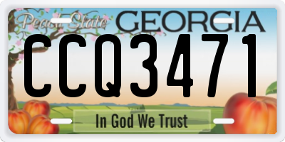 GA license plate CCQ3471