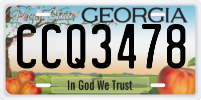GA license plate CCQ3478