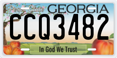 GA license plate CCQ3482