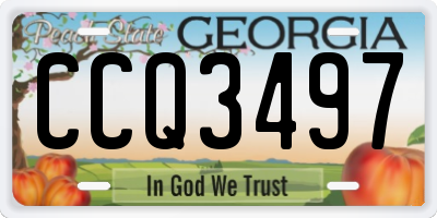 GA license plate CCQ3497
