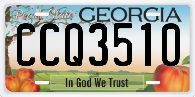 GA license plate CCQ3510