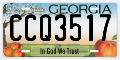 GA license plate CCQ3517