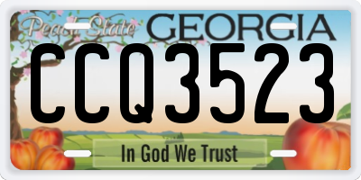 GA license plate CCQ3523