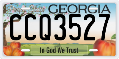 GA license plate CCQ3527