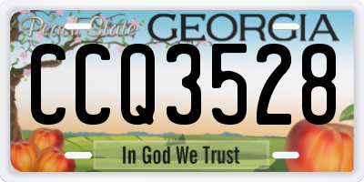 GA license plate CCQ3528