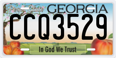 GA license plate CCQ3529