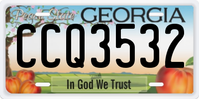 GA license plate CCQ3532