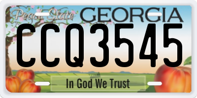 GA license plate CCQ3545