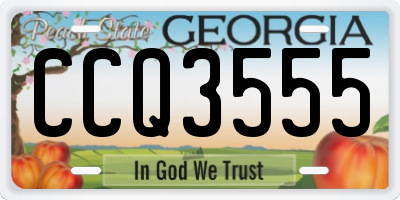 GA license plate CCQ3555