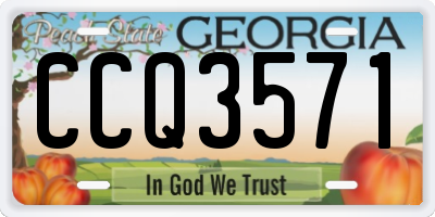 GA license plate CCQ3571
