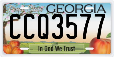 GA license plate CCQ3577