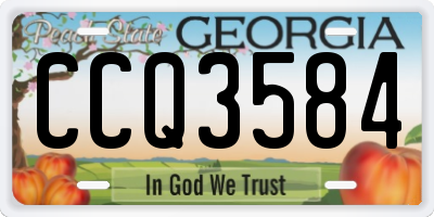 GA license plate CCQ3584