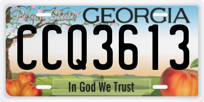 GA license plate CCQ3613