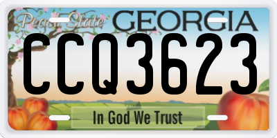 GA license plate CCQ3623