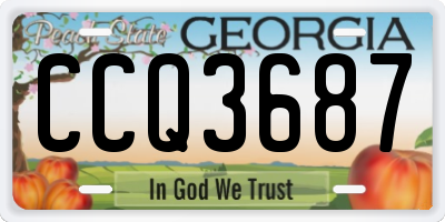 GA license plate CCQ3687