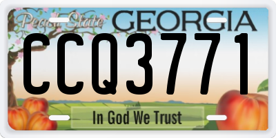 GA license plate CCQ3771