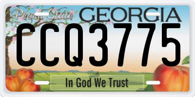 GA license plate CCQ3775