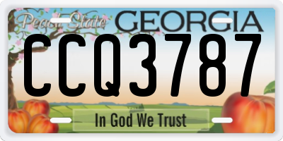 GA license plate CCQ3787
