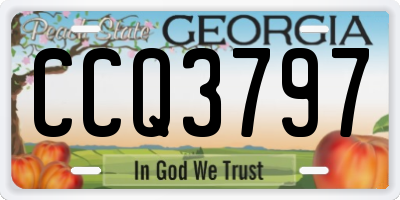GA license plate CCQ3797