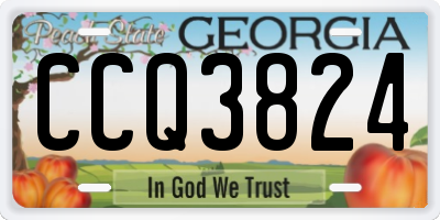 GA license plate CCQ3824