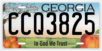 GA license plate CCQ3825
