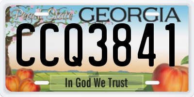 GA license plate CCQ3841