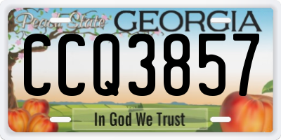 GA license plate CCQ3857