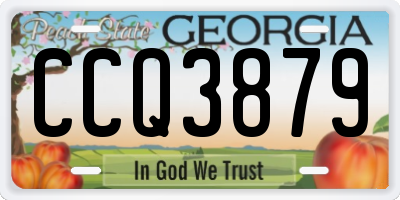 GA license plate CCQ3879