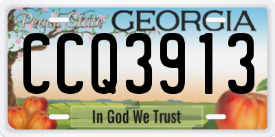 GA license plate CCQ3913