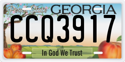 GA license plate CCQ3917